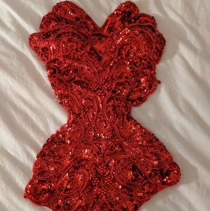 Sequin beaded top corset onsie